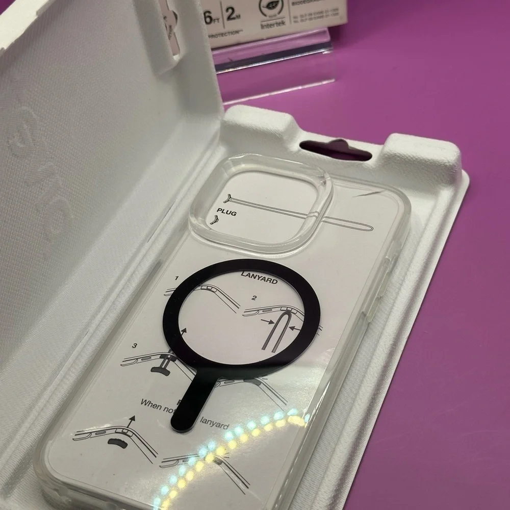 NIB PIVET ASPECT + CLEAR W LANYARD PHONE CASE 14 PRO and 14 PRO MAX